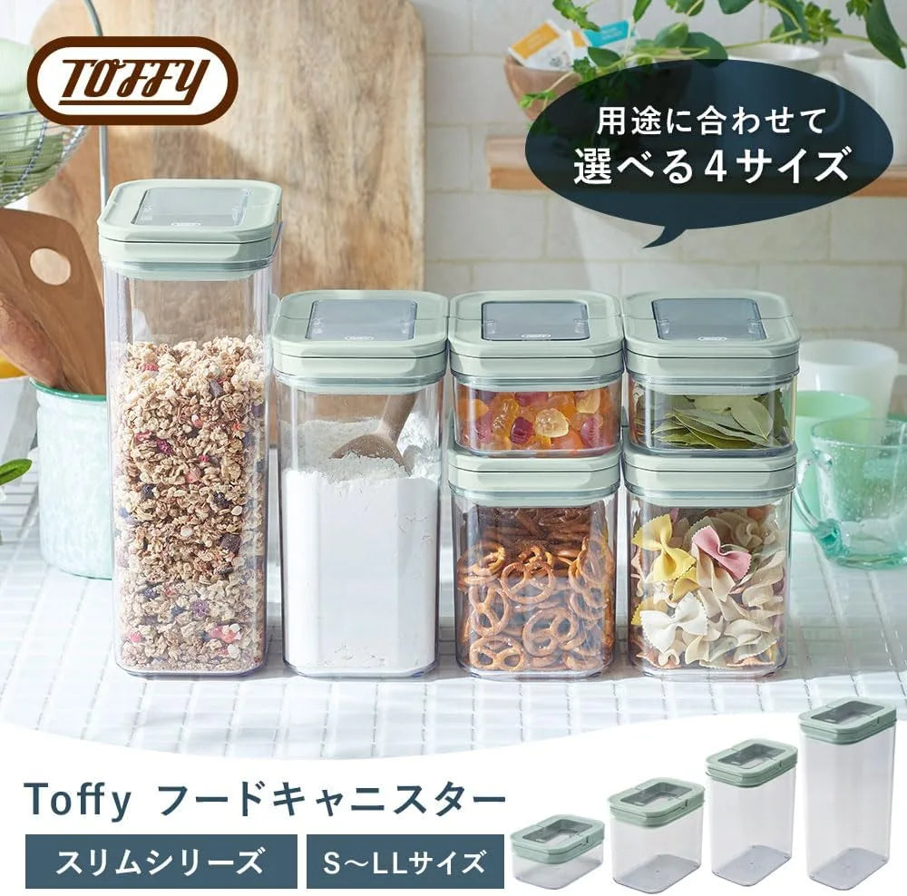 Toffy Slim Airtight Food Canister with Lever Storage Container