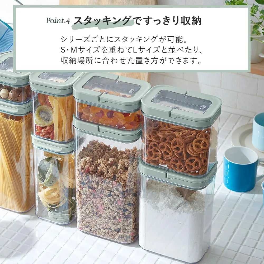 Toffy Slim Airtight Food Canister with Lever Storage Container