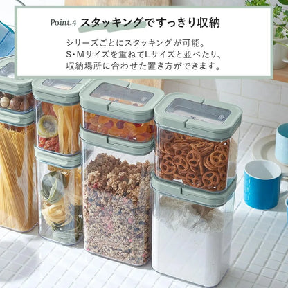 Toffy Slim Airtight Food Canister with Lever Storage Container
