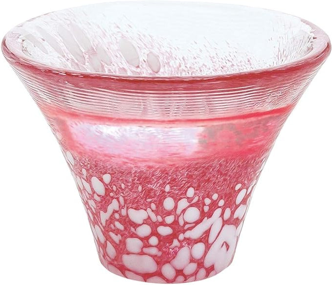 Toyo Sasaki Glass Mount Fuji Glass Sake Cup Red - Single