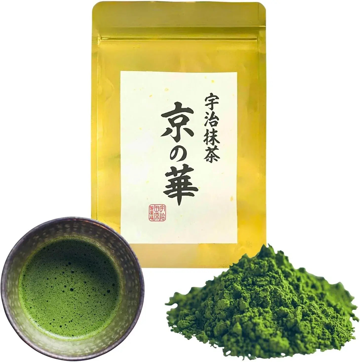Ujitawara Seichajo Uji Matcha Kyoto no Hana Canned Matcha - 50g Bag - 4589849373187