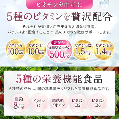 WADS Biotin 30000 mcg with Vitamins A C B1 B6 and Zinc Complex