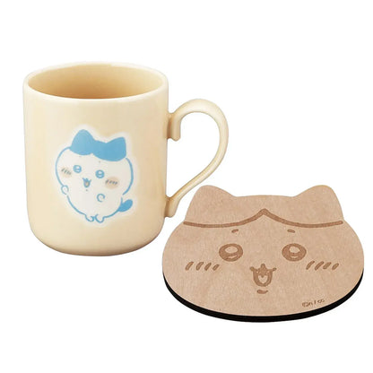 Yamaka Chiikawa Official Licensed Mug Coaster Set - Split Face - 4979855153383