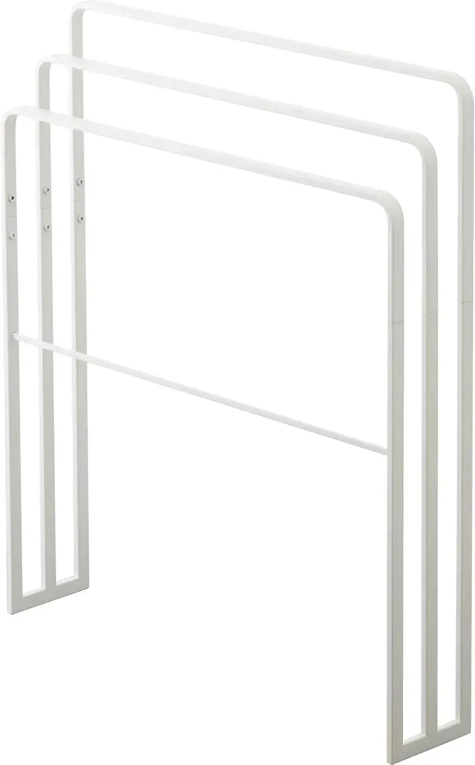 Yamazaki Jitsugyo Bath Towel Hanger Rack - White Side Hanging - 4903208049795