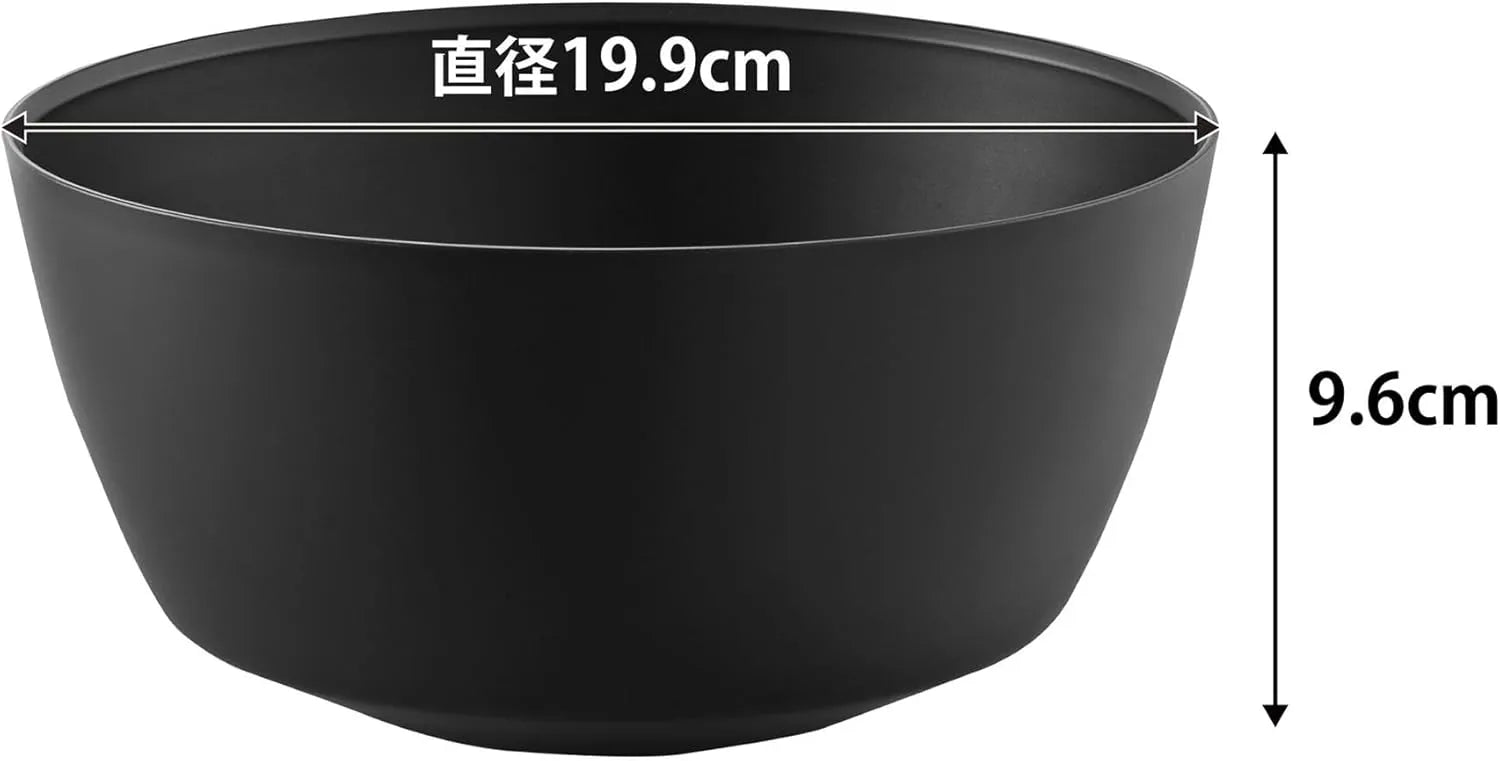 Yamazaki Jitsugyo Easy Tilt Mixing Bowl Medium Microwave Safe Black