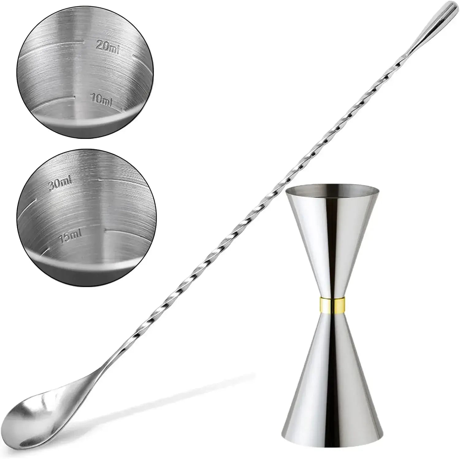 Yinghua Direct Mail Jigger Cup and Bar Spoon Set 30ml 45ml