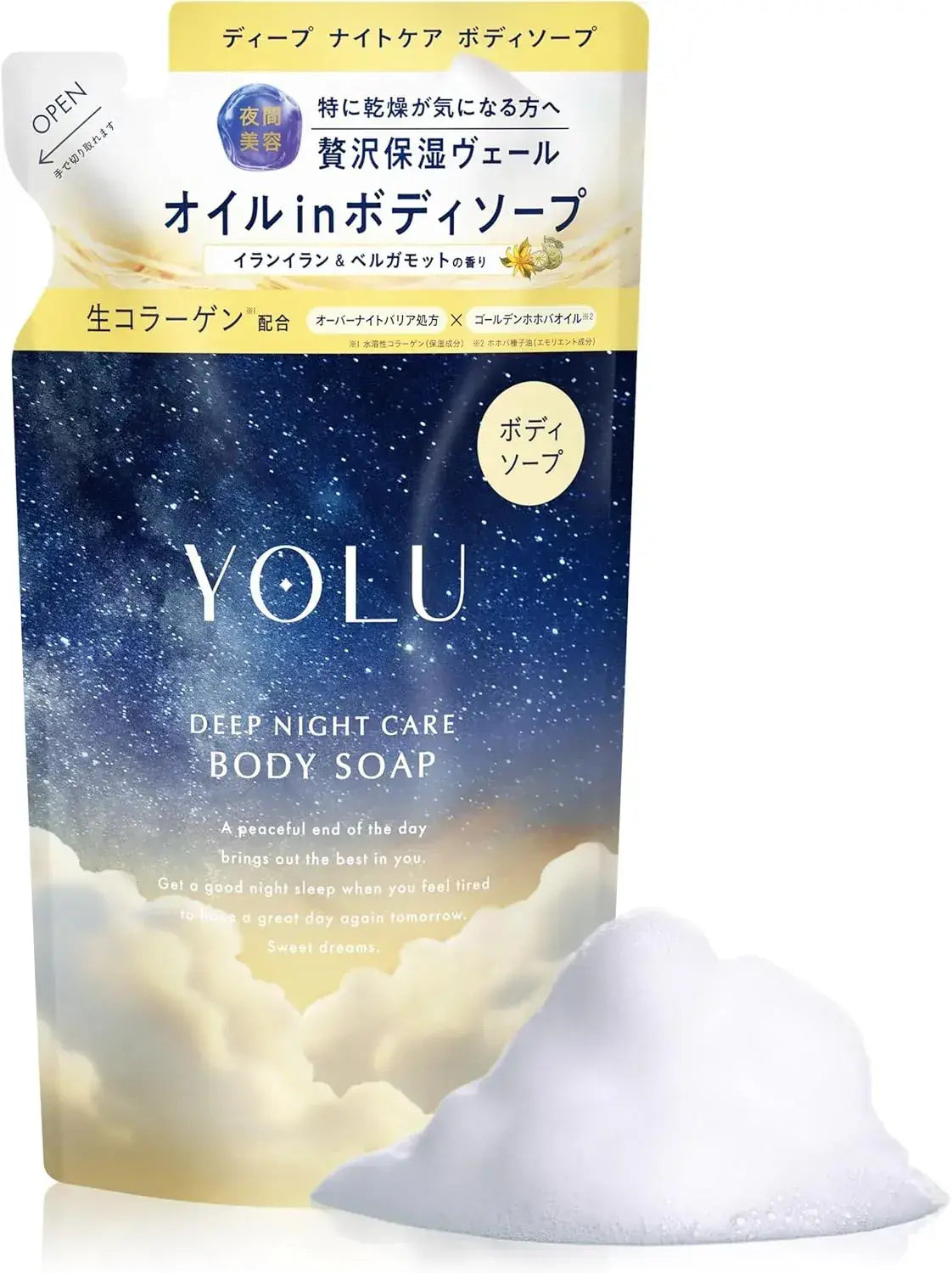 Yolu Deep Night Highly Moisturizing Body Soap Bottle - Refill - 4571607692845