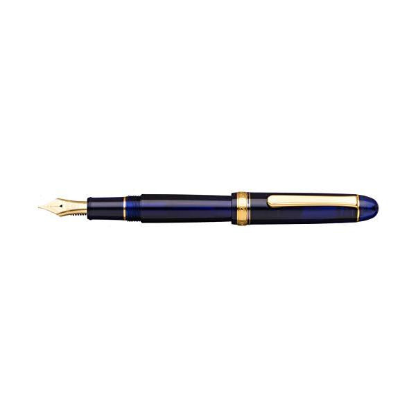 Platinum Fountain Pen: Fine Point #3776 Century Chartres Blue Model Pnb-15000#51-2