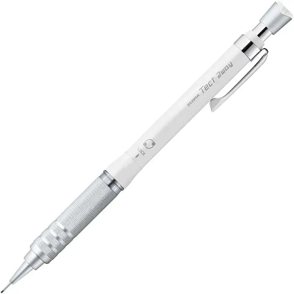 Zebra Pen P-MA141 Mechanical Pencil Tect 2-Way RO Series - Metal White 0.5mm - 4901681840533
