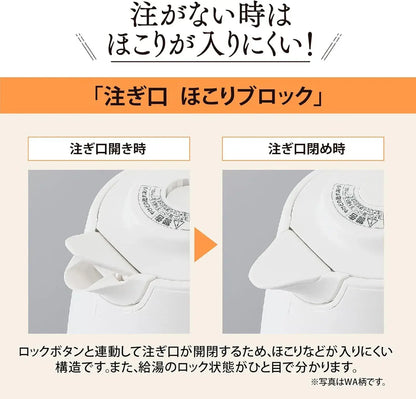 Zojirushi Electric Kettle Compact Safety Design Spill Prevention