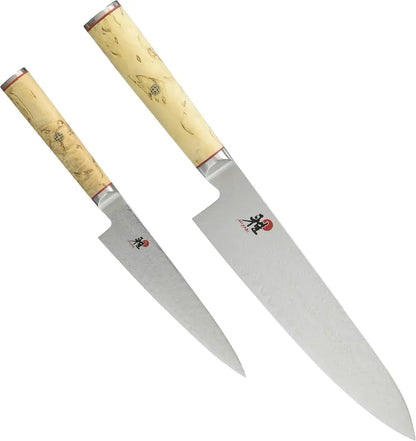 Zwilling Miyabi 5000MCD Santoku Knife - 200mm Old Logo, 13cm Petty & 20cm Gyuto - 4904130115091