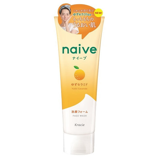 Naive Face Wash Foam With Yuzu Ceramide 130g Japan With Love