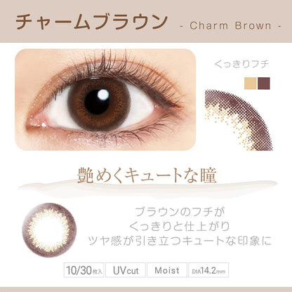 10Pc Bume Viewm 1 Day Charm Brown -8.00 Japan