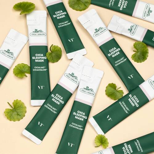 Vt Cica Sleeping Mask Refreshing Herbal Scent 10 Packs - Sleeping Masks From Japan
