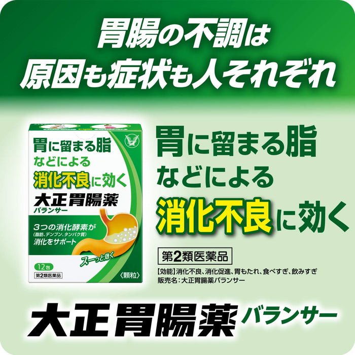 Taisho Gastrointestinal Medicine Balancer 12 Packs - 2 Drug Japan