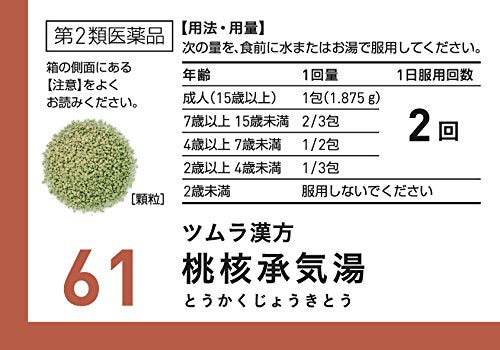 Tsumura Kampo Tokakujokito Extract Granules (2 Drugs) 20 Capsules - Japan