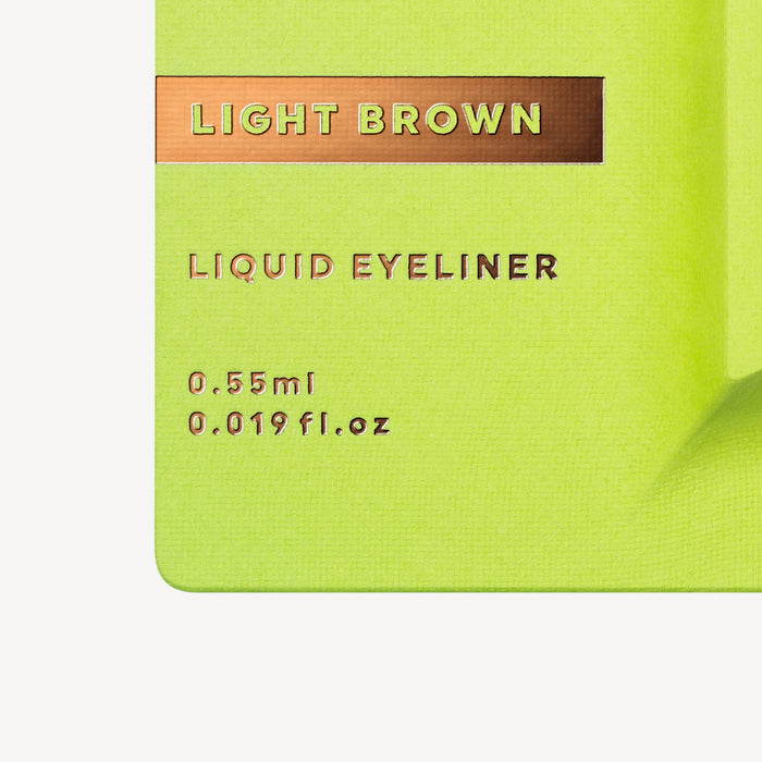 Uzu By Flowfushi Eye Opening Liner [Light Brown] Liquid Eyeliner Hot Water Off Alcohol Free Dye Free Hypoallergenic