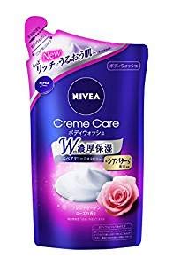 Nivea Cream Care Body Wash French Rose Refill 360Ml (4 Bags Set) - Japan