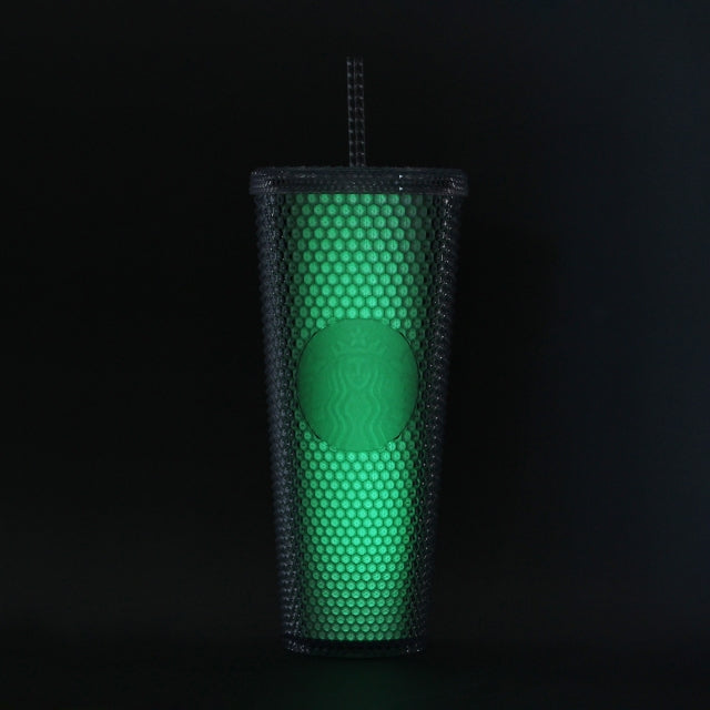 Starbucks Studded Japan 2021 Cold Cup Tumbler Glow In The Dark 710ml Venti With Tag