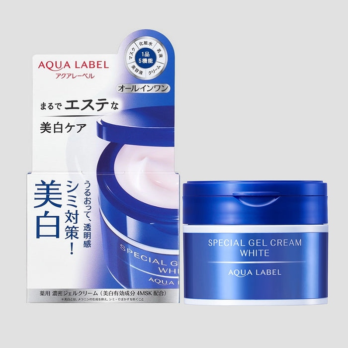 Shiseido Aqua Label Special Gel Cream (White): Moisturizing & Whitening 90g - Japanese Facial Care