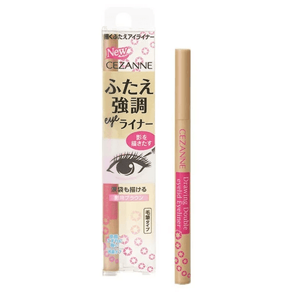 Cezanne - Drawing Double Eyelid Liquid Eyeliner (10 Shadown Brown Eye) - 0.5ml