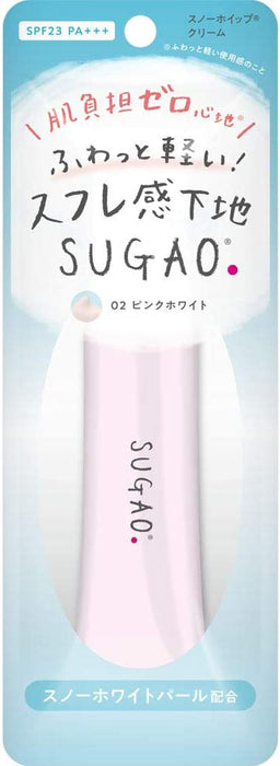 Rohto Sugao Snow Whip Cream Pink White SPF23/ PA+++ 25g - Japanese Makeup Products