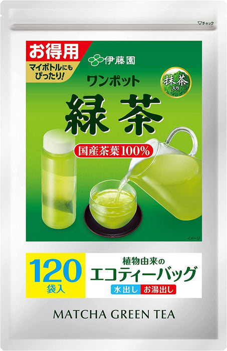 Ito En One-Pot Matcha Green Tea 120 Bags - Large Capacity Tea Pack - Matcha Green Tea