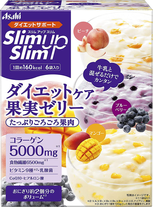 Asahi Slim Up Slim Diet Care Fruit Jelly 6 Servings - Japanese Diet Foods And Drinks