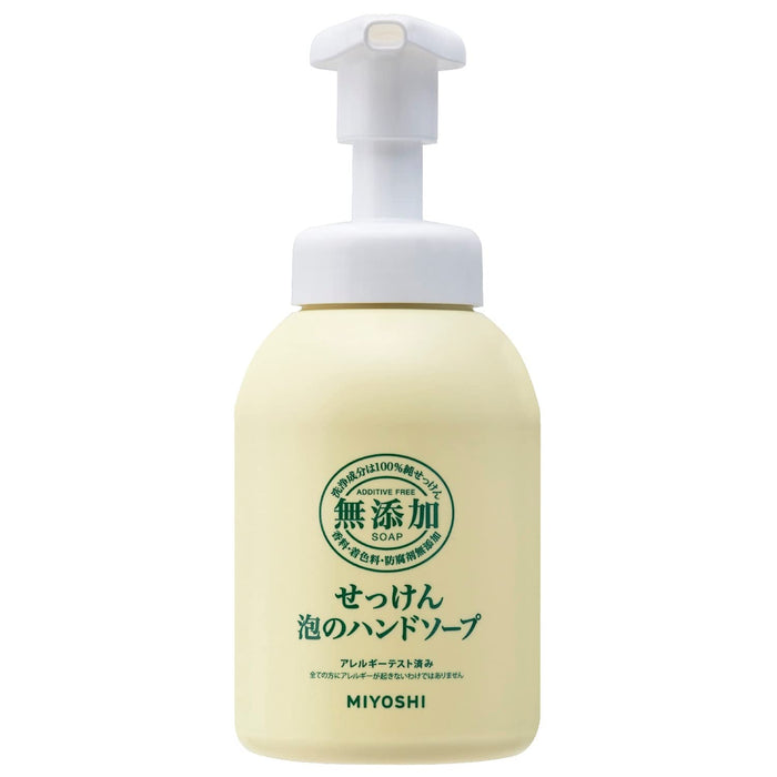 Miyoshi 无添加剂肥皂泡沫洗手液泵 350 毫升 - 日本个人护理用品和洗手液
