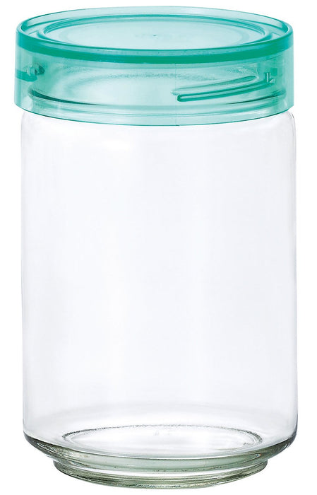 Aderia 1000Ml Green Cosmetic Glass Canister Airtight Container Made In Japan - Seasoning Jar Coffee Beans Storage M6634