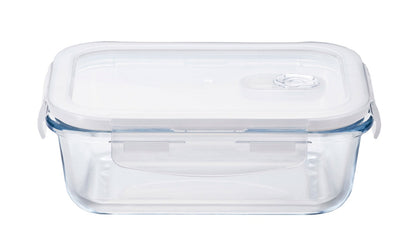 Aderia Japan 600Wt 600Ml 4-Side Lock Heat Resistant Airtight Glass Container H8764 For Storage Coffee Beans & Seasoning