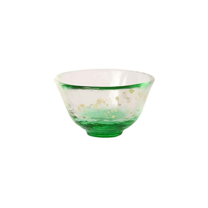 Aderia Hand-Blown Japan Sake Glass 50Ml Green Tsugaru Vidro
