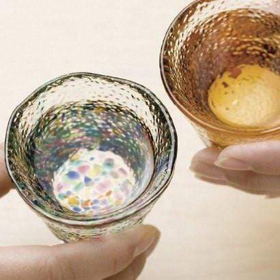 Aderia Hand-Blown Japan Sake Glass 50Ml Green Tsugaru Vidro