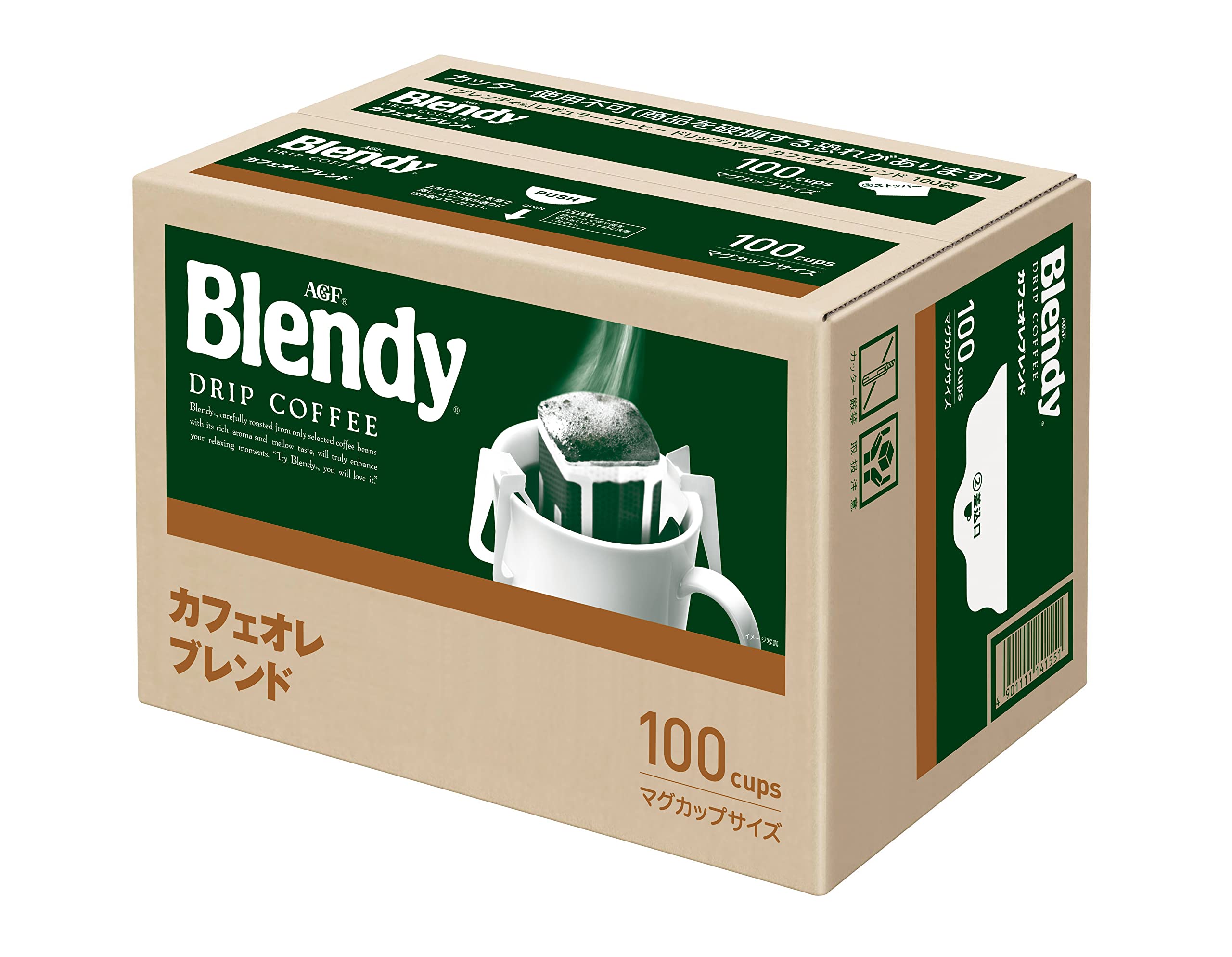 Agf Blendy Cafe Au Lait Drip Coffee 100 Bags - Japanese Blend [Drip Coffee]