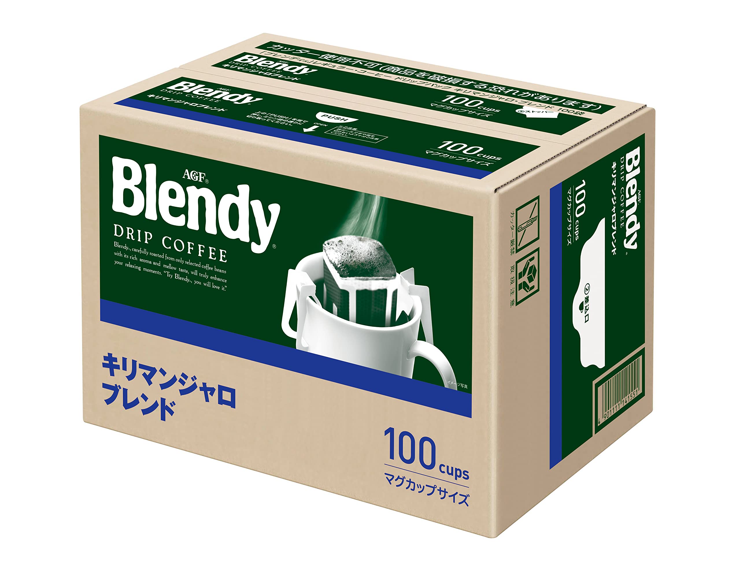 Agf Japan Kilimanjaro Blend Drip Coffee 100 Bags | Regular Blendy Coff