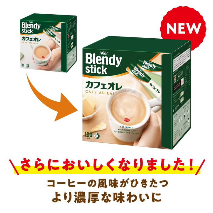 Agf Blendy Stick Cafe Au Lait 100 Japanese Stick Coffee