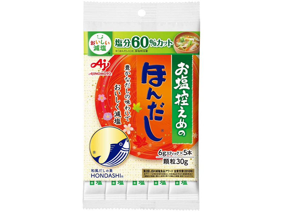 Hondashi Ajinomoto Kk Less Salt 6G Stick 5 Sticks X 10 Bags Japan