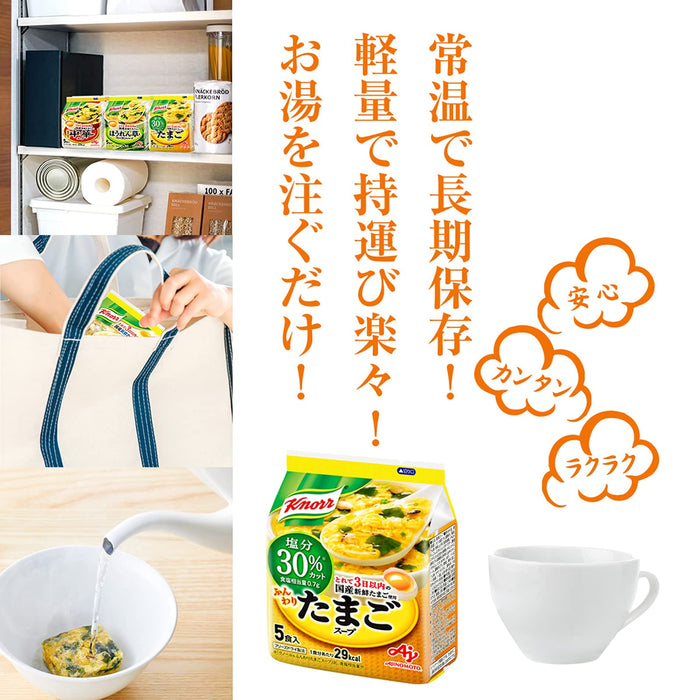 Knorr Japan Fluffy Egg Soup 5 Servings X 5 Pieces 30% Salt Content Bag