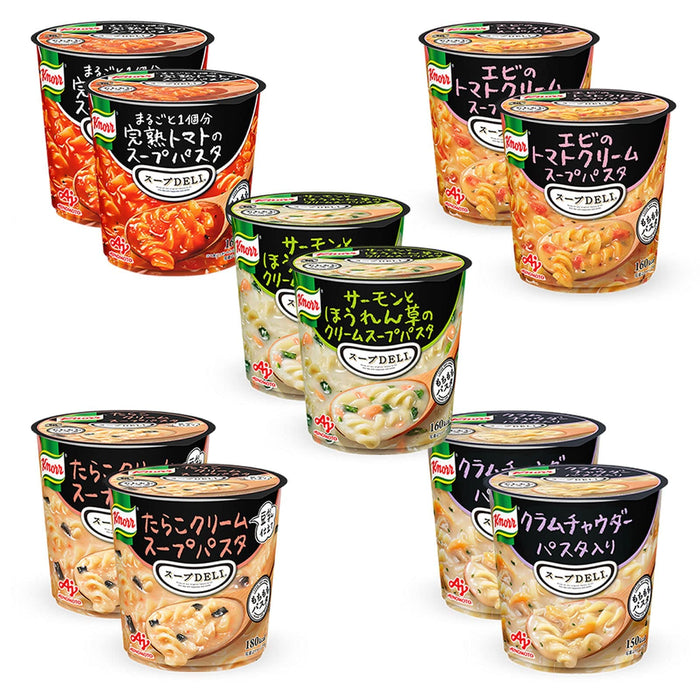 Generic Product Ajinomoto Knorr Deli Clam Chowder Tomato Cream Salmon Spinach Ripe Tomato Cod Roe Soup Pasta From Japan