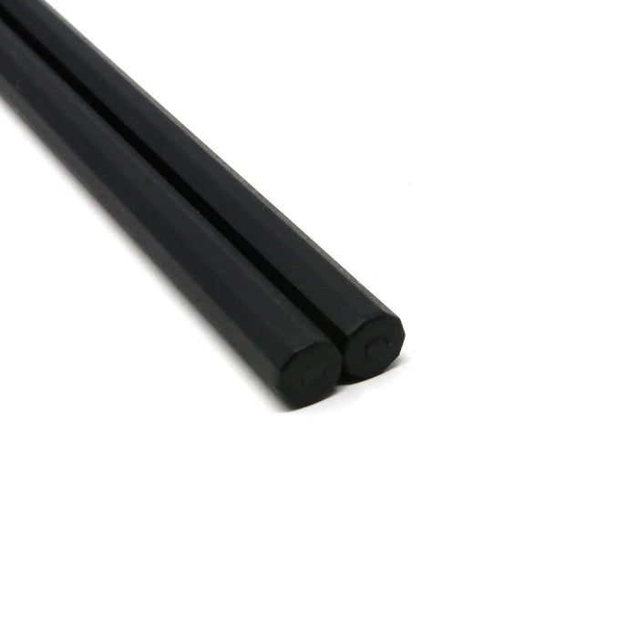 Akebono Decagonal Non-Slip Noodle Chopsticks 21Cm Black - Japanese