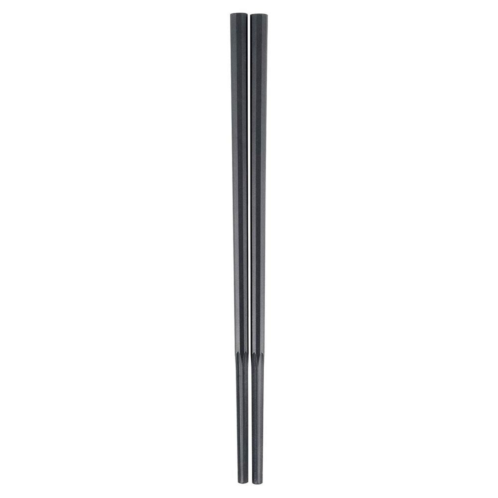 Akebono Decagonal Noodle Chopsticks Extra Thick Black - 23cm