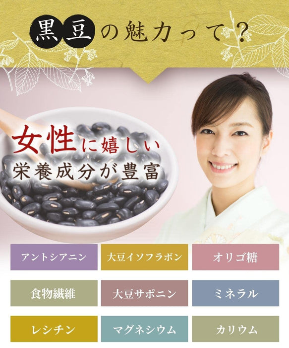 Honjien Tea Black Soybean Tea Bag 5g x 40 Bags - Soybean Tea - Organic Healthy Tea