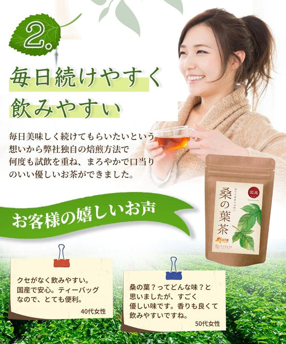 Honjien Tea Kuwanoha Tea Bag 3g x 30 Bags - Additive-Free Tea - Healthy Tea