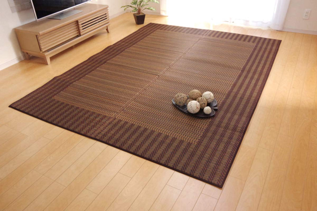 Ikehiko Corporation 日本制造 棕色 2 榻榻米方形地毯 [Amazon.Co.Jp 独家发售]