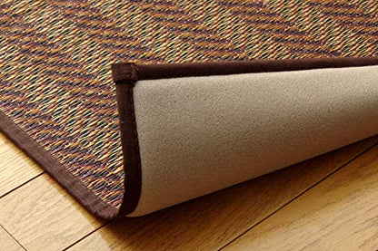 Ikehiko Corporation Made In Japan Brown 2 Tatami Square Rug Carpet [Amazon.Co.Jp Exclusive]