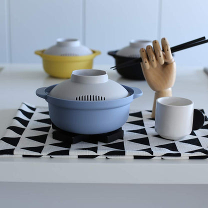 &Ne Rakuchin Microwave Pot Recopo Nim-118-Bk Japan