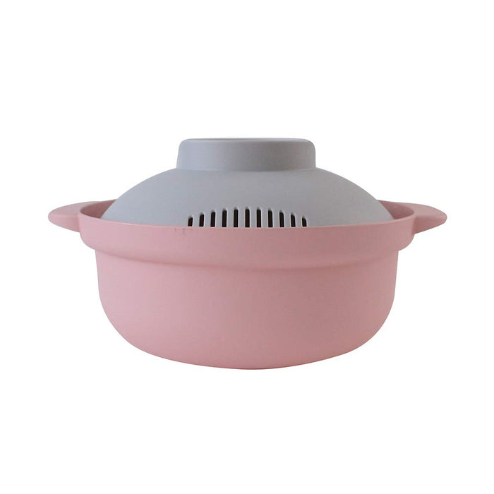 &Ne Rakuchin Convenient Microwave Pot Japan Recopo Pink Nim-118-Pk