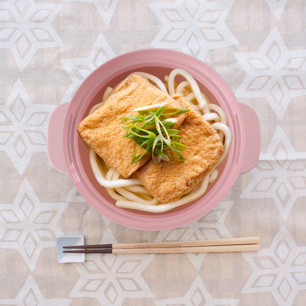 &Ne Rakuchin Convenient Microwave Pot Japan Recopo Pink Nim-118-Pk