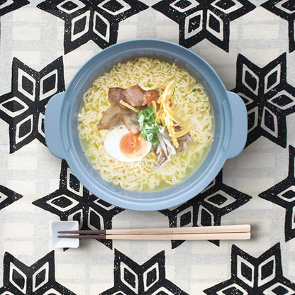 &Ne Rakuchin Convenient Microwave Pot Japan Easy Recipes Recopo Nim-118-Bl Blue