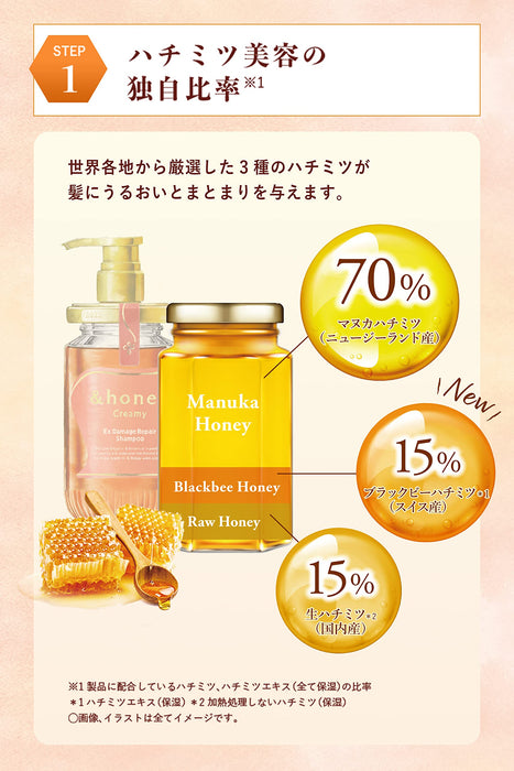 Honey Creamy Ex Damage Repair Hair Pack Rich Honey Beauty Japan 130G